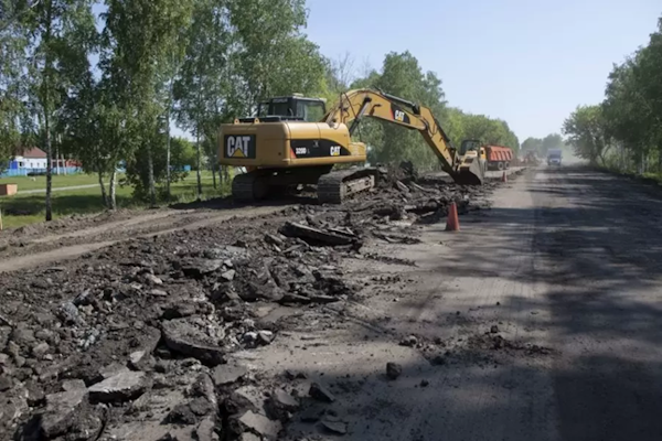 Демонтаж дорожного покрытия